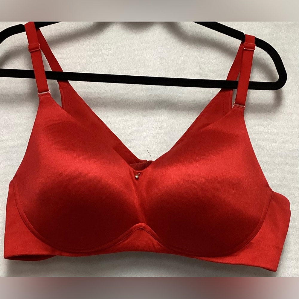 Cacique Red Full-Coverage Bra with Molded Cups